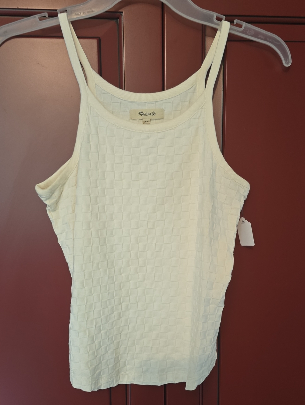 Madewell Cream Square-Textured Scoop Neck Camisole - Picture 1 of 4